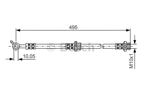 Тормозной шланг NISSAN X-TRAIL, BOSCH (1987476399)