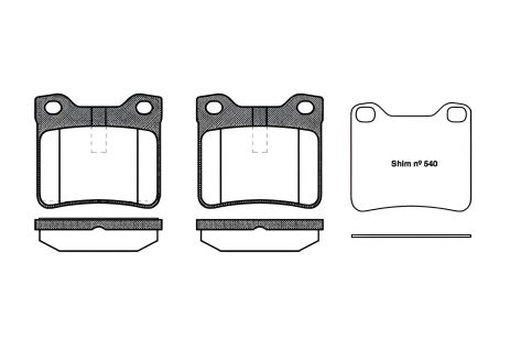 Комплект гальмівних колодок дискове гальмо PEUGEOT 607, REMSA (032110) Комплект гальмівних колодок дискове гальмо PEUGEOT 607, REMSA (032110)