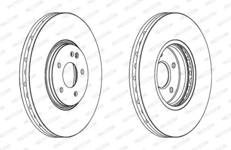 Диск гальмівний CHRYSLER CROSSFIRE, MERCEDES-BENZ CLK, FERODO (DDF1670C1)