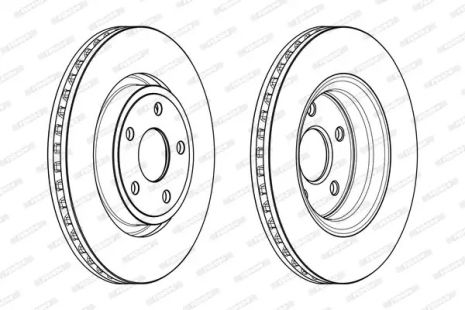 Диск тормозной JEEP GRAND CHEROKEE, FERODO (DDF2097C1)