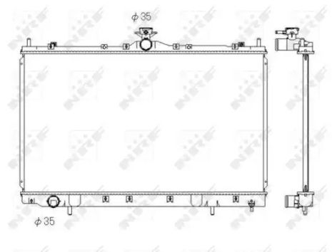 Радіатор охолодження двигуна MITSUBISHI GRANDIS, NRF (53431)