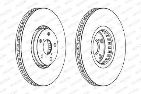 Диск тормозной LEXUS RC, FERODO (DDF1957RC1)
