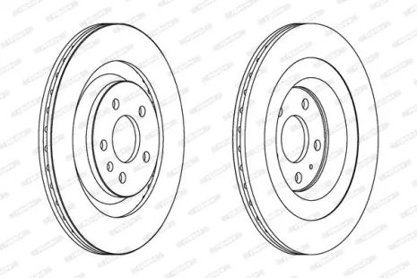 Диск гальмівний AUDI A5, FERODO (DDF1667C)