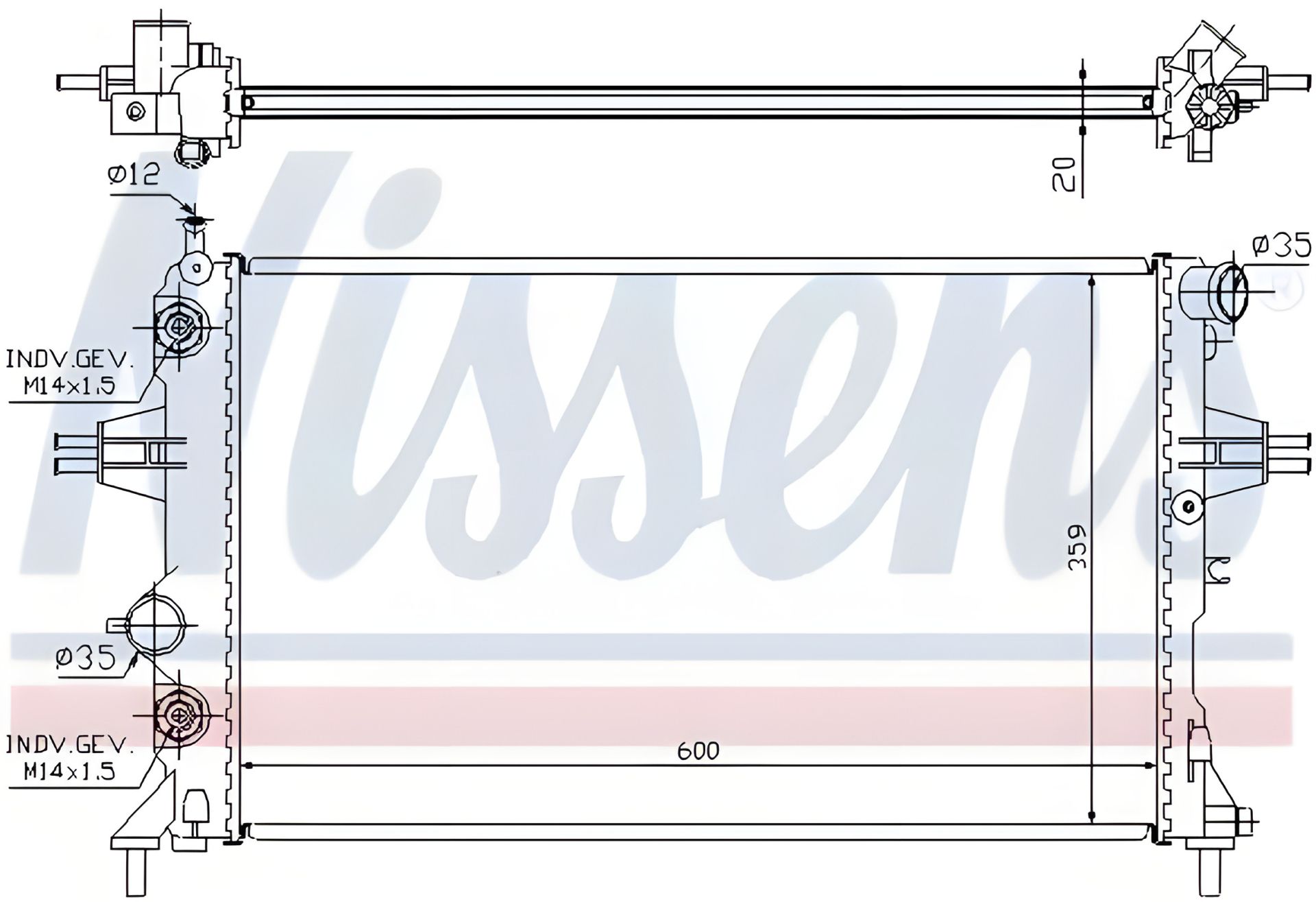 Радіатор охолодження двигуна VAUXHALL ASTRA, OPEL ASTRA, виробник NISSENS (632461) Радіатор охолодження двигуна VAUXHALL ASTRA, OPEL ASTRA, виробник NISSENS (632461)