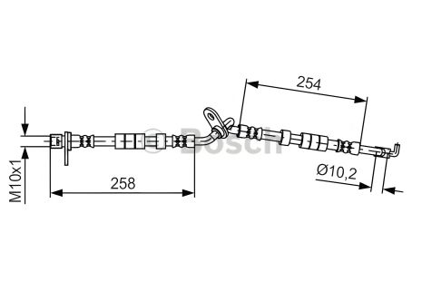 Тормозной шланг для MAZDA 6, BOSCH (1987481597)