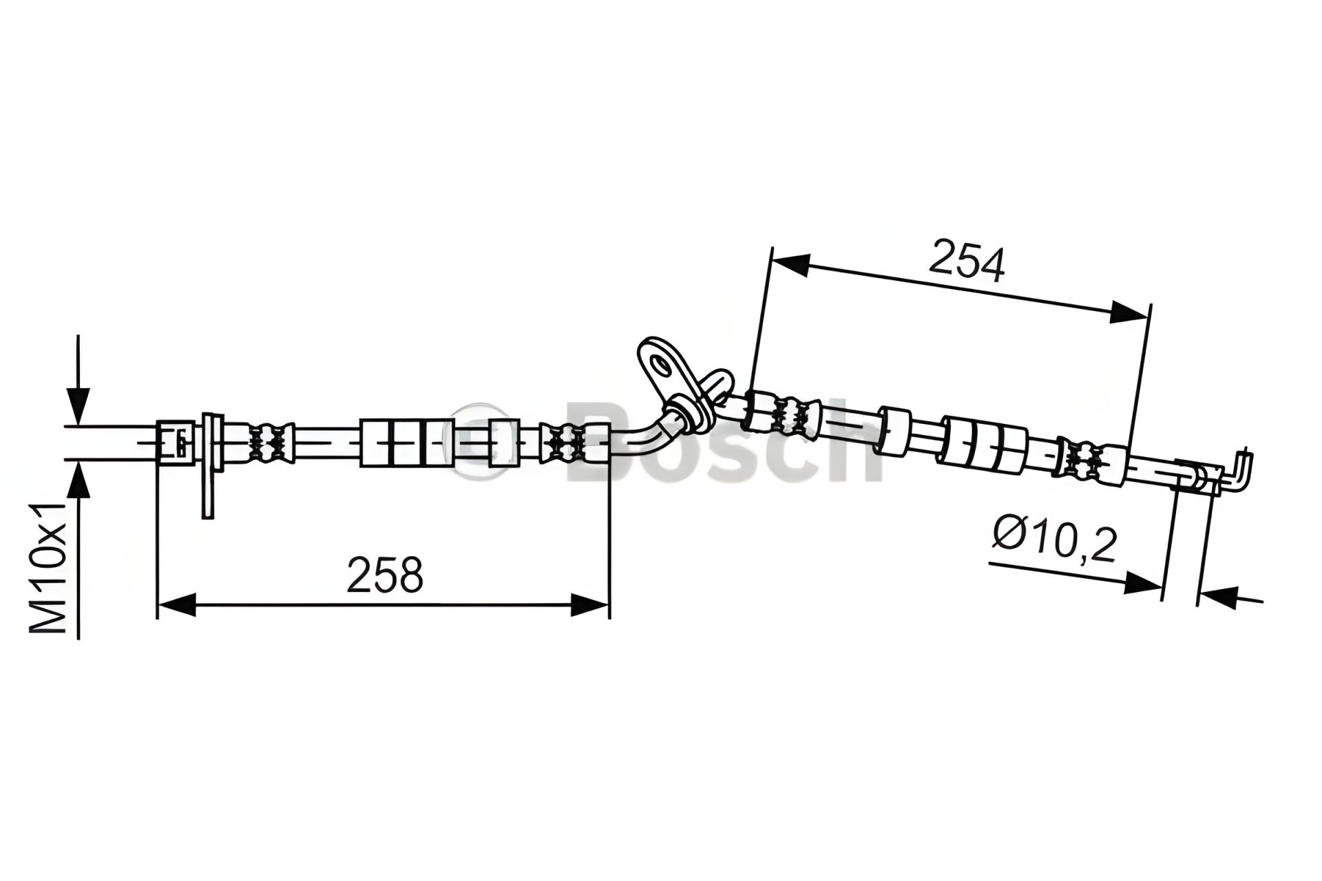 Тормозной шланг для MAZDA 6, BOSCH (1987481597) Тормозной шланг для MAZDA 6, BOSCH (1987481597)