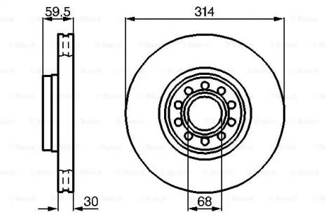 Brake Audi A6, Bosch (0986478617)