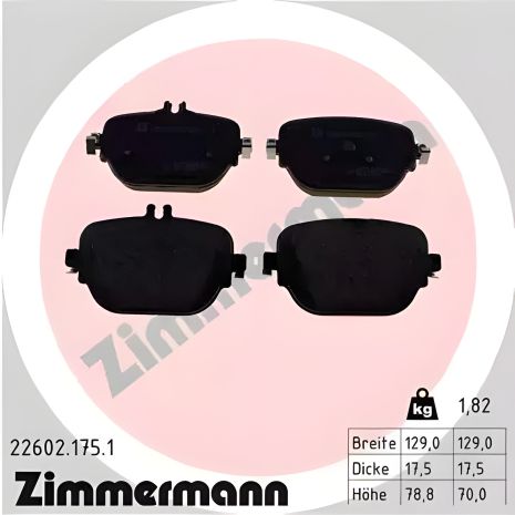 Тормозные колодки для MERCEDES-BENZ AMG, ZIMMERMANN (226021751)