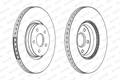 Диск тормозной FORD KUGA, VOLVO V40, FERODO (DDF1649C1)