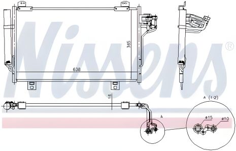 Конденсор кондиціонера Mazda 3, Nissens радіатор (940387)