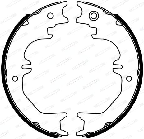 Комплект гальмівних колодок для стоянки LEXUS LX, TOYOTA LAND CRUISER, FERODO (FSB4125)