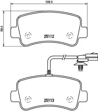 Комплект гальмівних колодок, дискове гальмо NISSAN NV400, OPEL MOVANO, BREMBO (P68063)