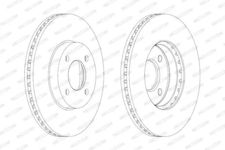 Диск тормозной FIAT SEDICI, SUZUKI SX4, FERODO (DDF2067C)