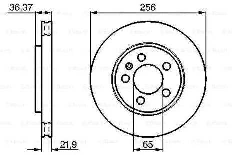 Диск тормозной SEAT LEON, SKODA OCTAVIA, BOSCH (0986478482)