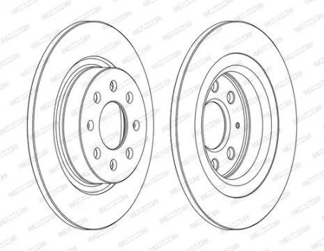 Диск тормозной FIAT PUNTO, OPEL CORSA, FERODO (DDF1299C)