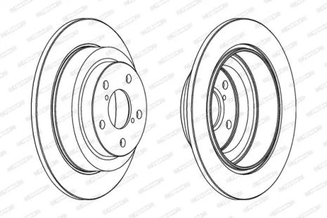 Диск тормозной SUBARU LEGACY, FERODO (DDF678C)