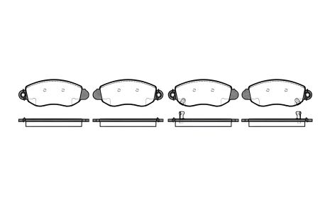 Гальмівні колодки комплект FORD TRANSIT, WOKING P672302 Гальмівні колодки комплект FORD TRANSIT, WOKING P672302