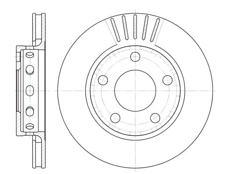 Тормозной диск для VW PASSAT и AUDI A4, REMSA (683510)