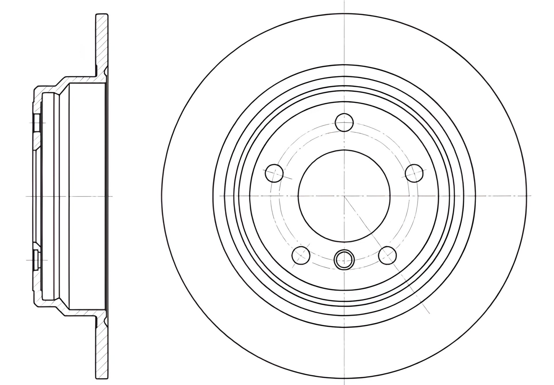 Тормозной диск BMW Серия 5, REMSA (655400) Тормозной диск BMW Серия 5, REMSA (655400)