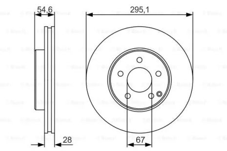 Диск тормозной MERCEDES-BENZ E-CLASS, BOSCH (0986479R99)