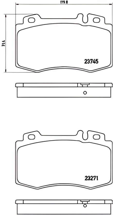 Гальмівні колодки, комплект, для MERCEDES-BENZ E-CLASS, BREMBO (P50053) Гальмівні колодки, комплект, для MERCEDES-BENZ E-CLASS, BREMBO (P50053)