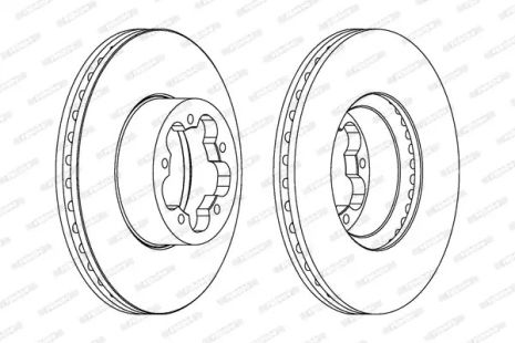 Диск гальмівний FORD TRANSIT, FERODO (DDF1555)
