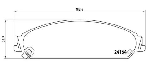 Комплект тормозных колодок, дисковый тормоз CHRYSLER 300C, LANCIA THEMA, BREMBO (P11017)