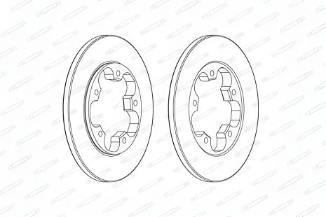 FORD диск гальмівний TRANSIT, FERODO (DDF2484C)
