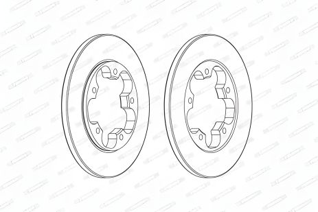 FORD диск гальмівний TRANSIT, FERODO (DDF2484C)