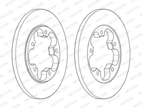 Диск тормозной FORD TRANSIT, FERODO (DDF2484C)