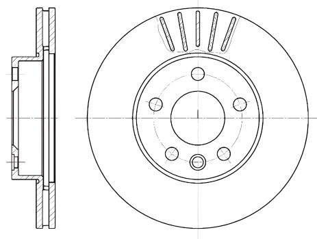 Гальмівний диск VW TRANSPORTER, REMSA (655110)