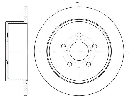 TOYOTA CAMRY, SUBARU LEGACY гальмівний диск, REMSA (6130000)