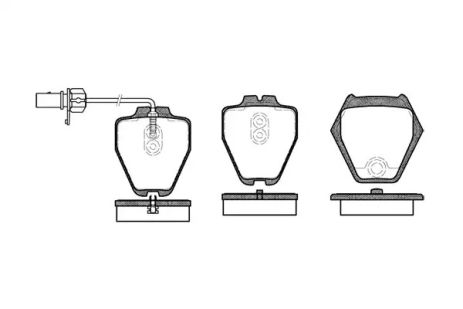 Комплект тормозных колодок, дисковый тормоз VW PASSAT, AUDI ALLROAD, REMSA (075202)