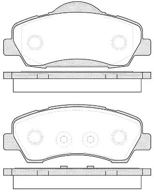 Комплект гальмівних колодок, дискове гальмо PEUGEOT 308, CITROËN C4, REMSA (153000)