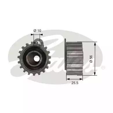 Натяжной ролик ремня ГРМ FORD ESCORT, GATES (T42073)