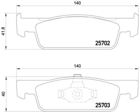 Комплект гальмівних колодок, дискове гальмо SMART FORTWO, DACIA LOGAN, BREMBO (P68059)