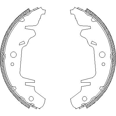 Комплект гальмівних колодок PLYMOUTH VOYAGER, DODGE CARAVAN, WOKING (Z402000)