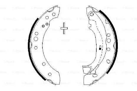 Комплект тормозных колодок PEUGEOT 1007, CITROËN C2, BOSCH (0986487664)