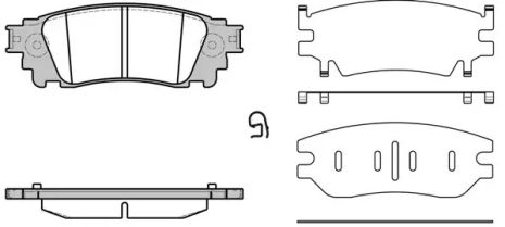 Комплект гальмівних колодок, дискове гальмо TOYOTA ALPHARD, LEXUS NX, REMSA (163600)