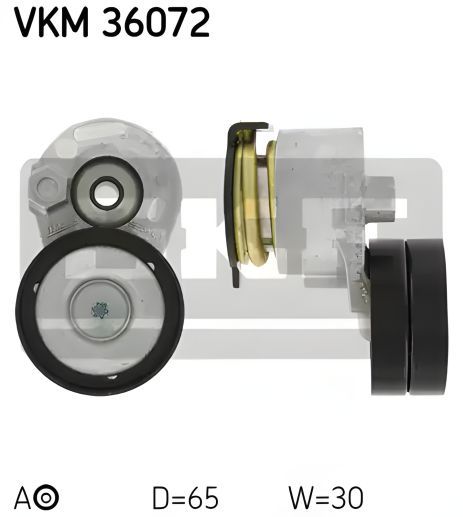 Натяжной ролик поликлинового ремня RENAULT MEGANE, SKF (VKM36072)