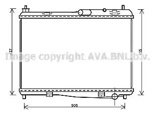 Радіатор охолодження двигуна FORD B-MAX, AVA COOLING (FD2440)