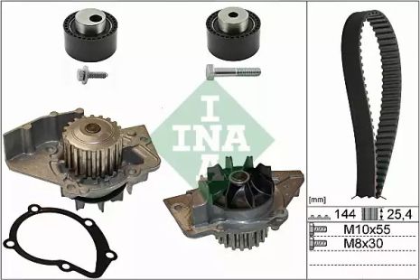 Помпа + комплект ремня ГРМ LANCIA PHEDRA, FIAT ULYSSE, INA (530023530)