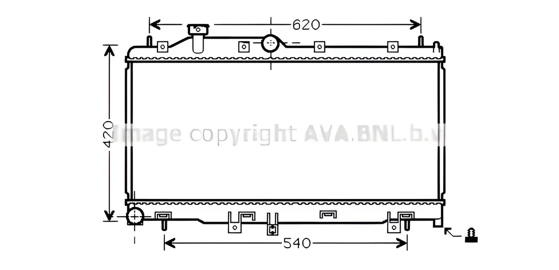 Охолодження двигуна Радіатор SUBARU FORESTER, AVA COOLING (SU2065) Охолодження двигуна Радіатор SUBARU FORESTER, AVA COOLING (SU2065)
