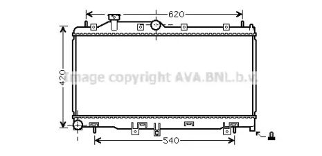 Радіатор охолодження двигуна SUBARU FORESTER, AVA COOLING (SU2065)