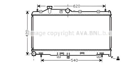 Охолодження двигуна Радіатор SUBARU FORESTER, AVA COOLING (SU2065)