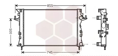 Радиатор охлаждения двигателя RENAULT ESPACE, Van Wezel (43002438)