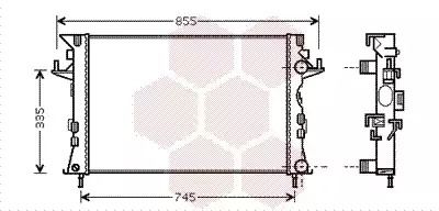 Радіатор охолодження двигуна RENAULT ESPACE, Van Wezel (43002438)