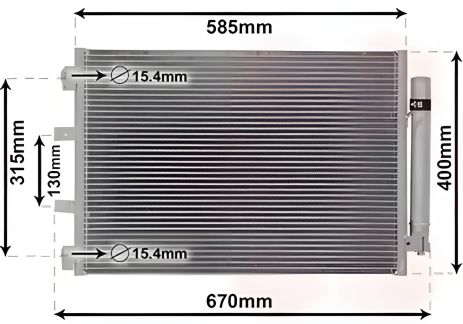 Конденсор радиатор кондиционера FORD FOCUS, Van Wezel (18005487)