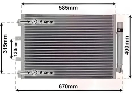 Радіатор-конденсор кондиціонера для FORD FOCUS, Van Wezel (18005487) Радіатор-конденсор кондиціонера для FORD FOCUS, Van Wezel (18005487)