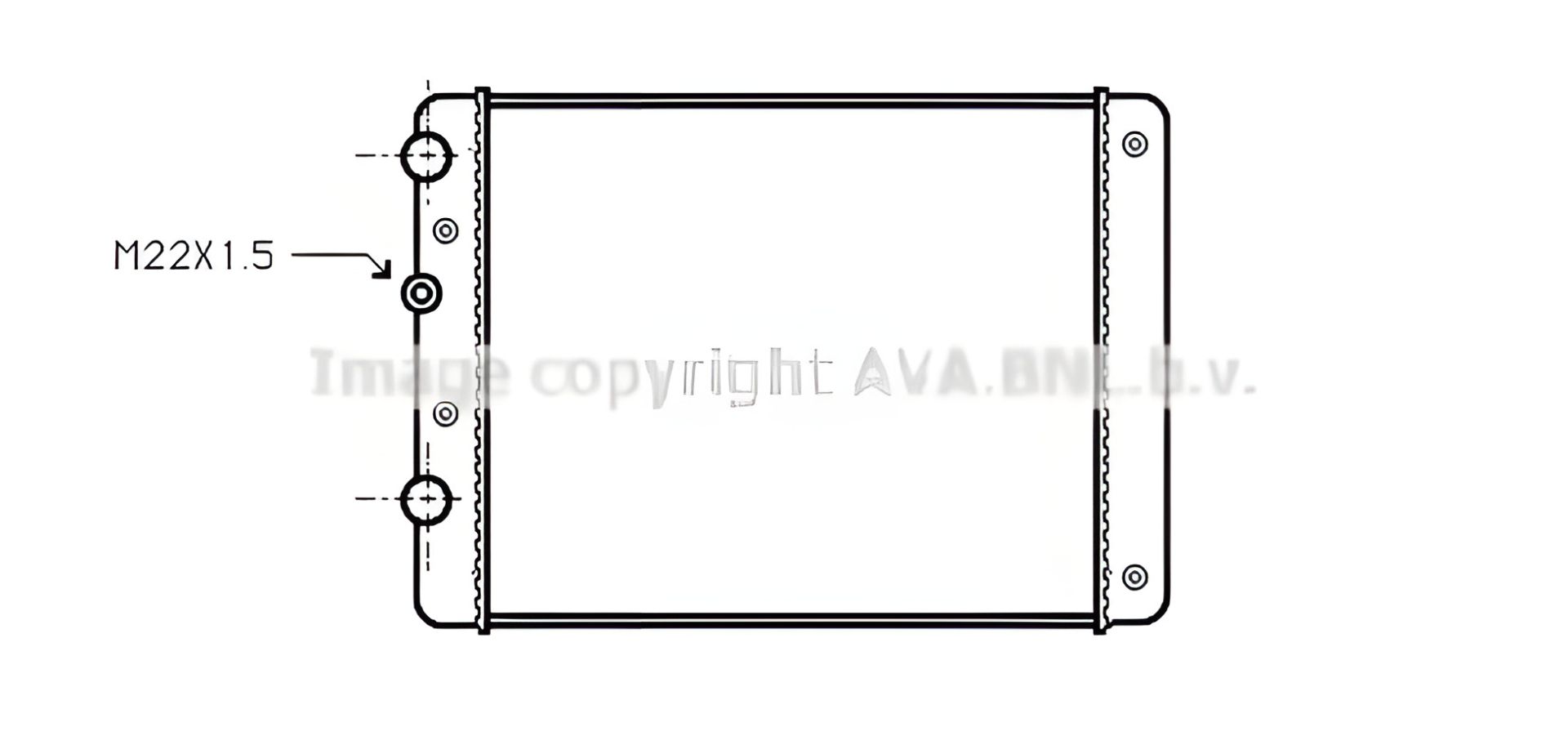 Радіатор охолодження двигуна SEAT AROSA, VW CADDY, AVA COOLING (VN2129) Радіатор охолодження двигуна SEAT AROSA, VW CADDY, AVA COOLING (VN2129)